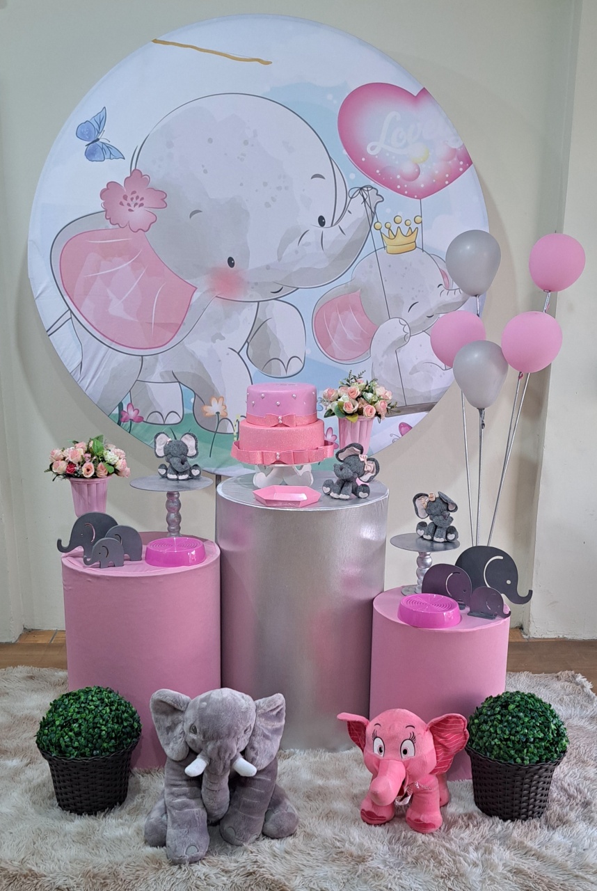 Elefante Rosa (Kit 2) - Déh Decorações 