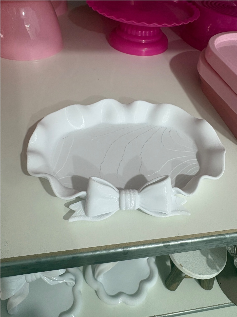 Bandeja Laço Baixa Branco - Déh Decorações 