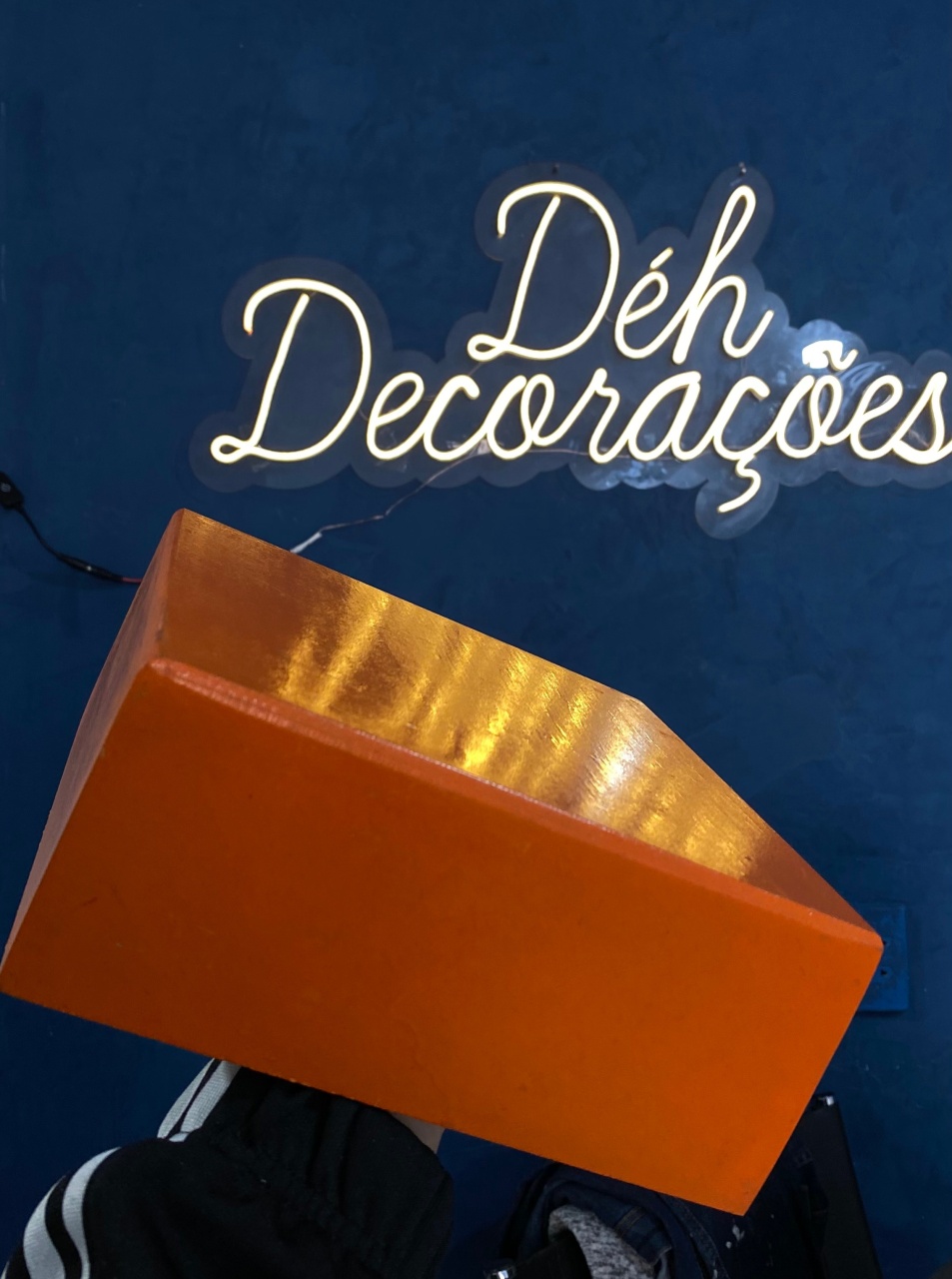 Bandeja Laranja Quadrada  - Déh Decorações 