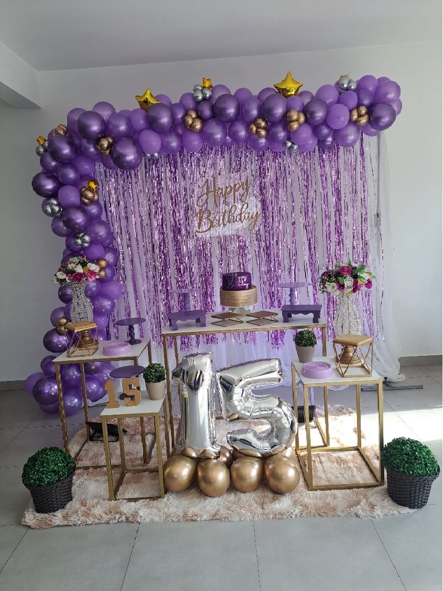 Kit 15 Anos Lilas - Déh Decorações 