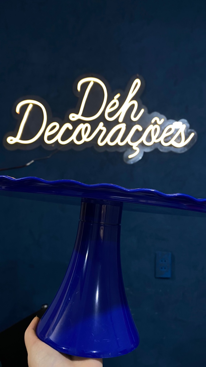 Boleira Azul Escuro 2 - Déh Decorações 