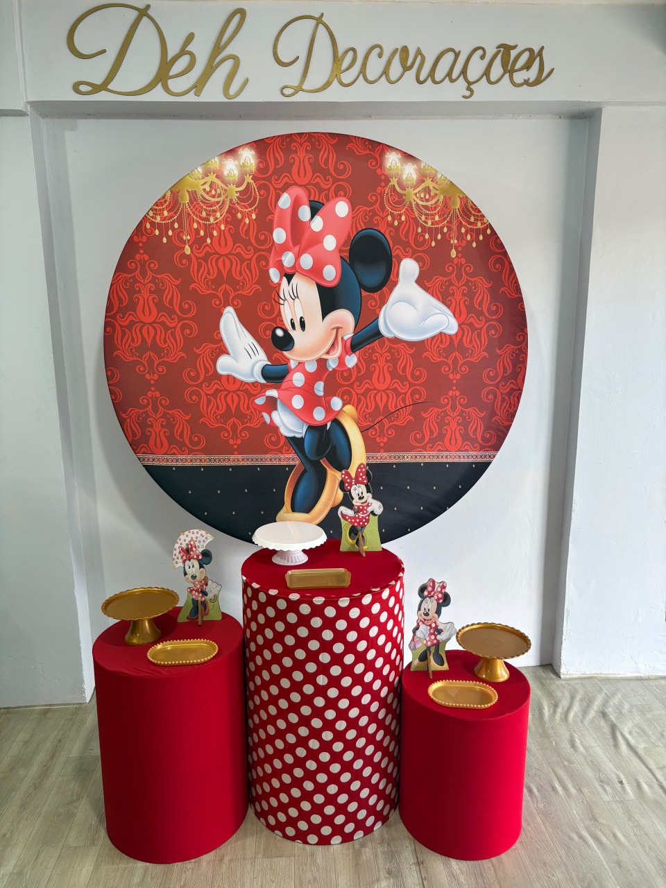 Minnie Vermelha  2 (Kit 1)  - Déh Decorações 