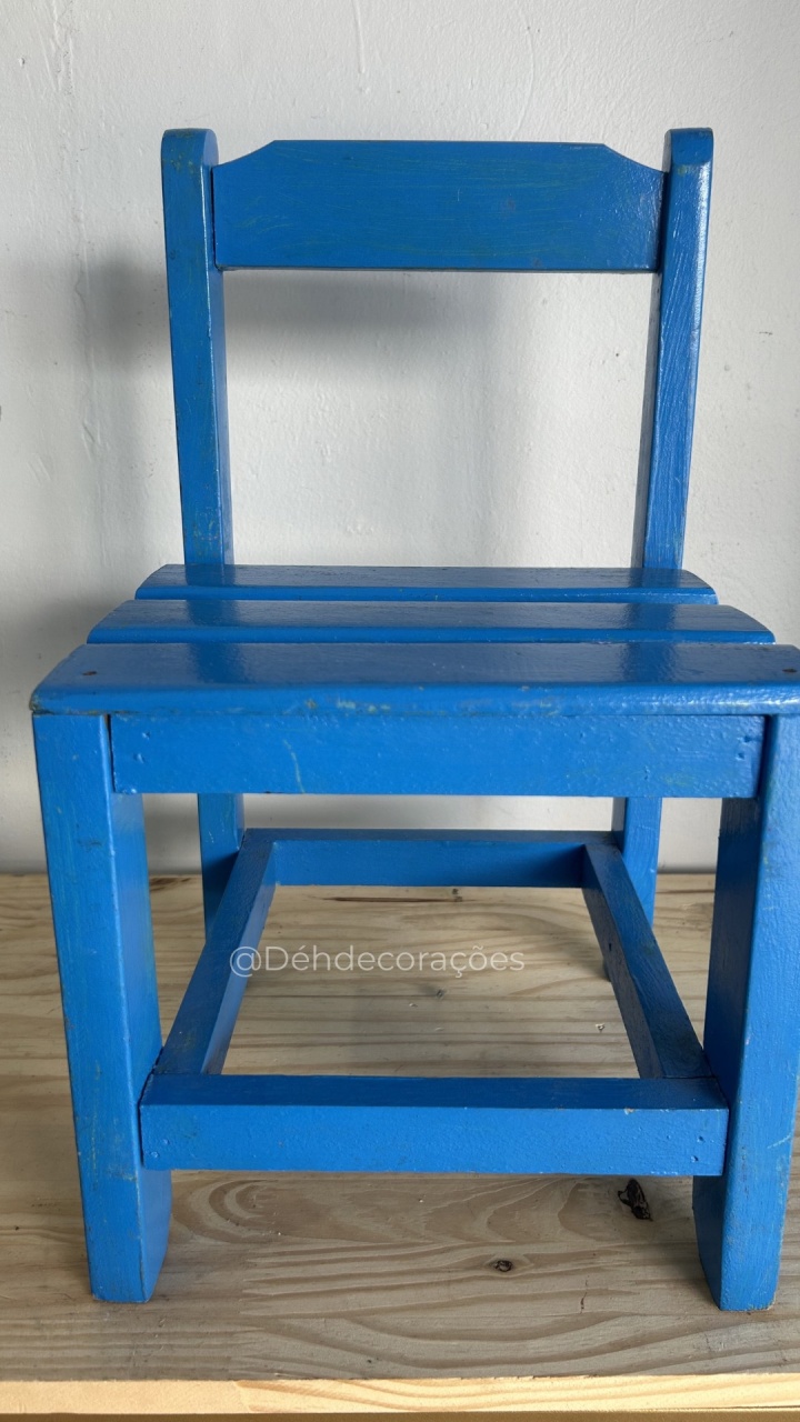 Banquinho Azul Celeste - Déh Decorações 