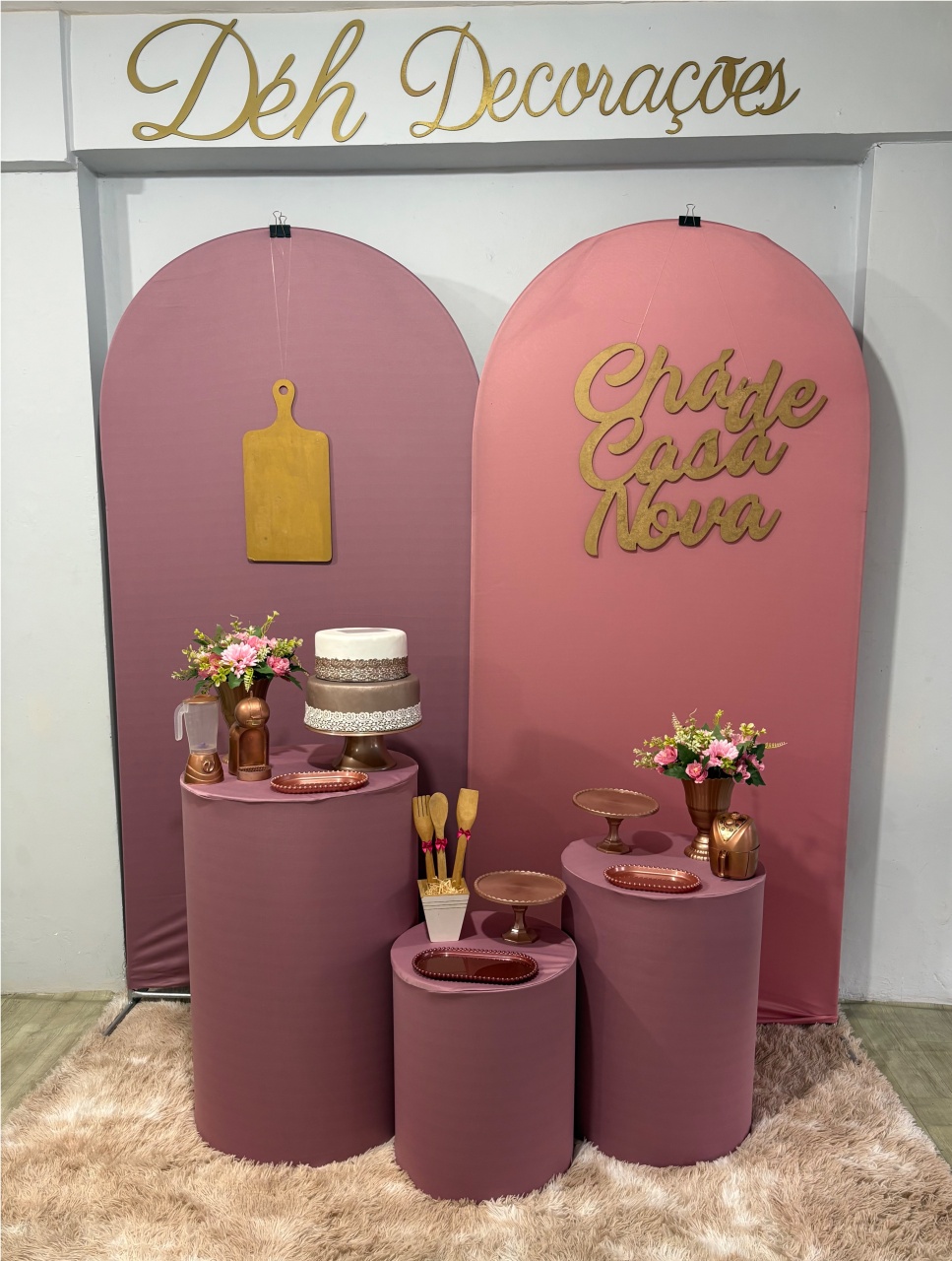 Chá de Casa Nova Rose (Kit 2) - Déh Decorações 