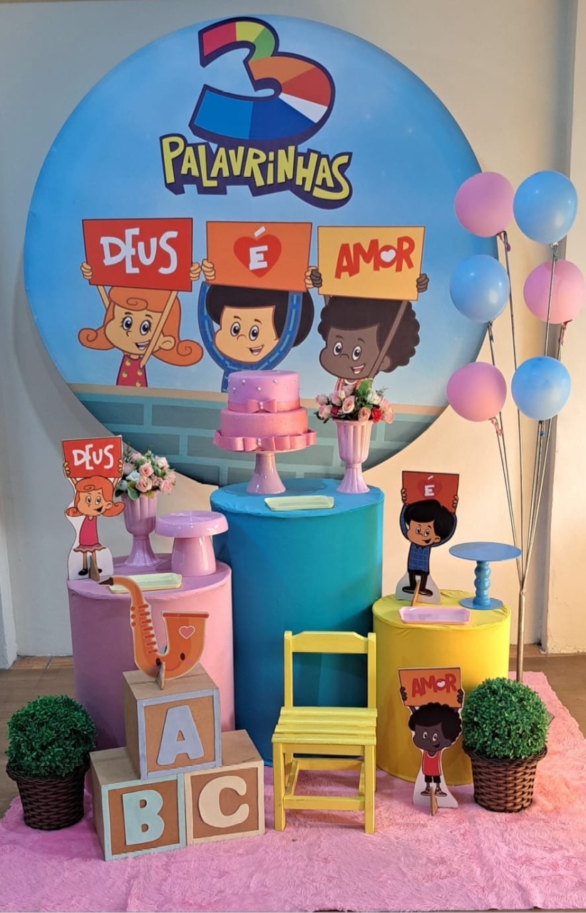 Três Palavrinhas Menina (Kit 2) - Déh Decorações 