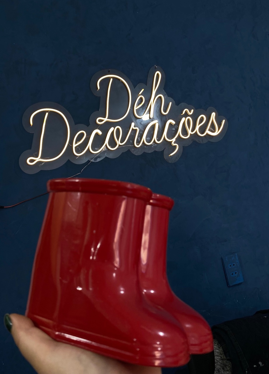 Botinha Vermelha Bandeja - Déh Decorações 