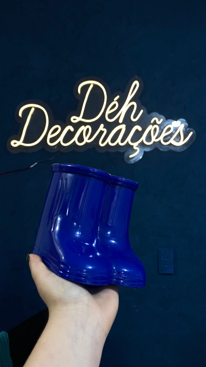 Bandeja Botinha Azul Escuro  - Déh Decorações 