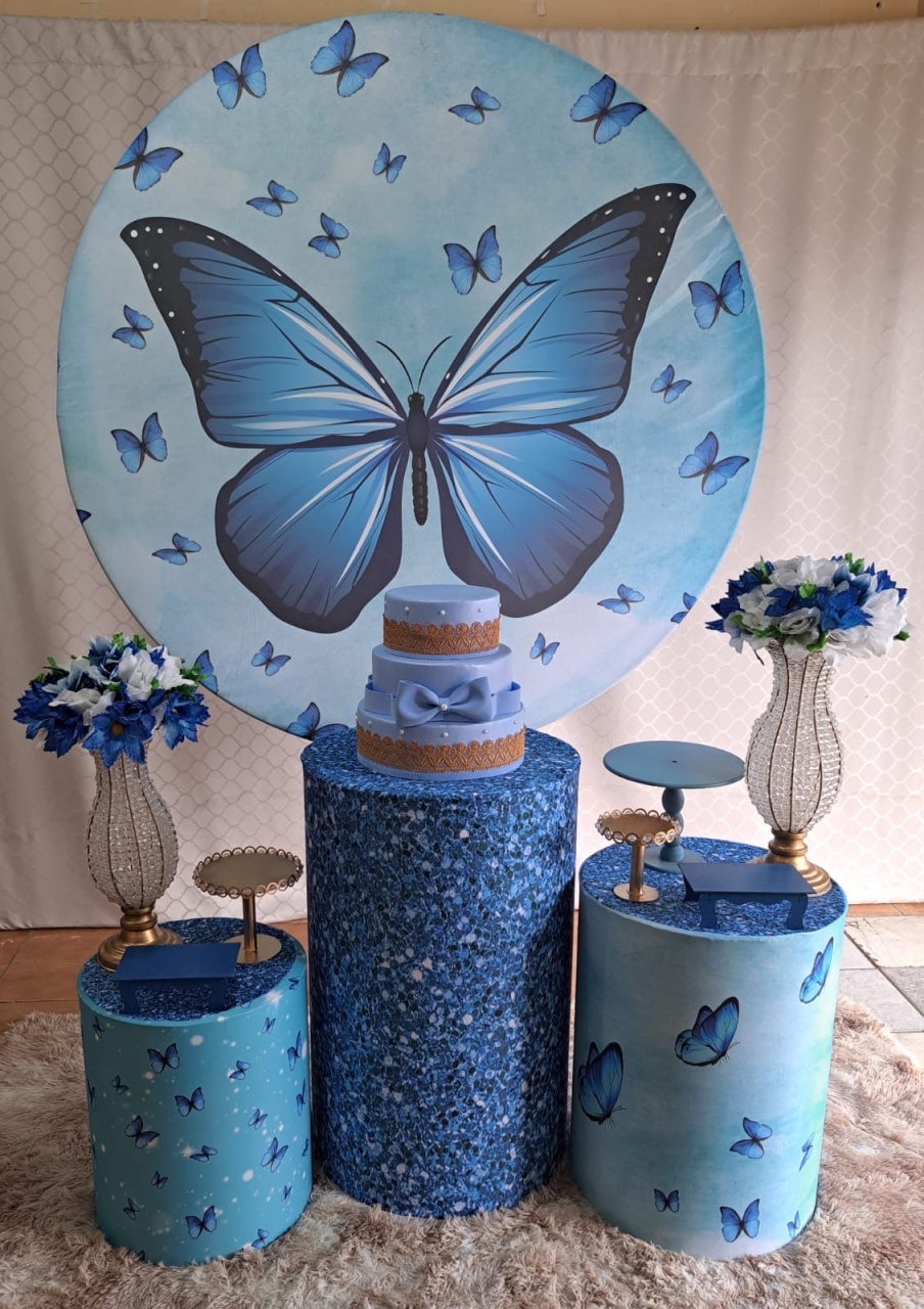 Borboleta Azul (Kit 2) - Déh Decorações 