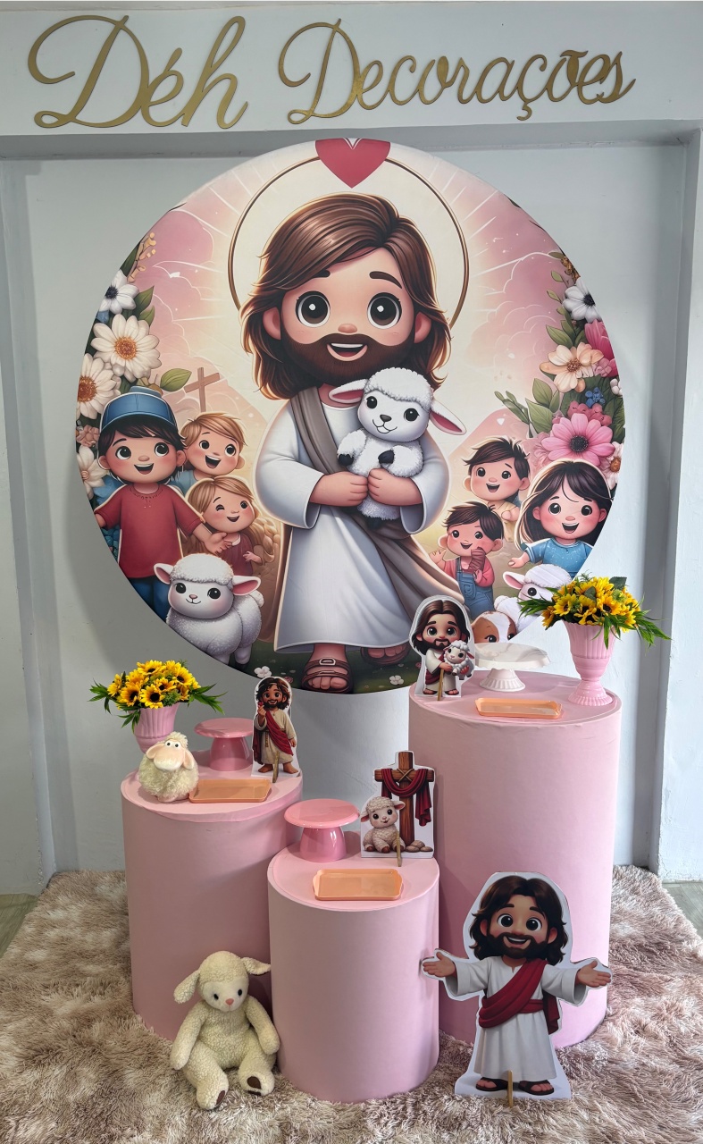 Jesus - Rosa (Kit 2) - Déh Decorações 