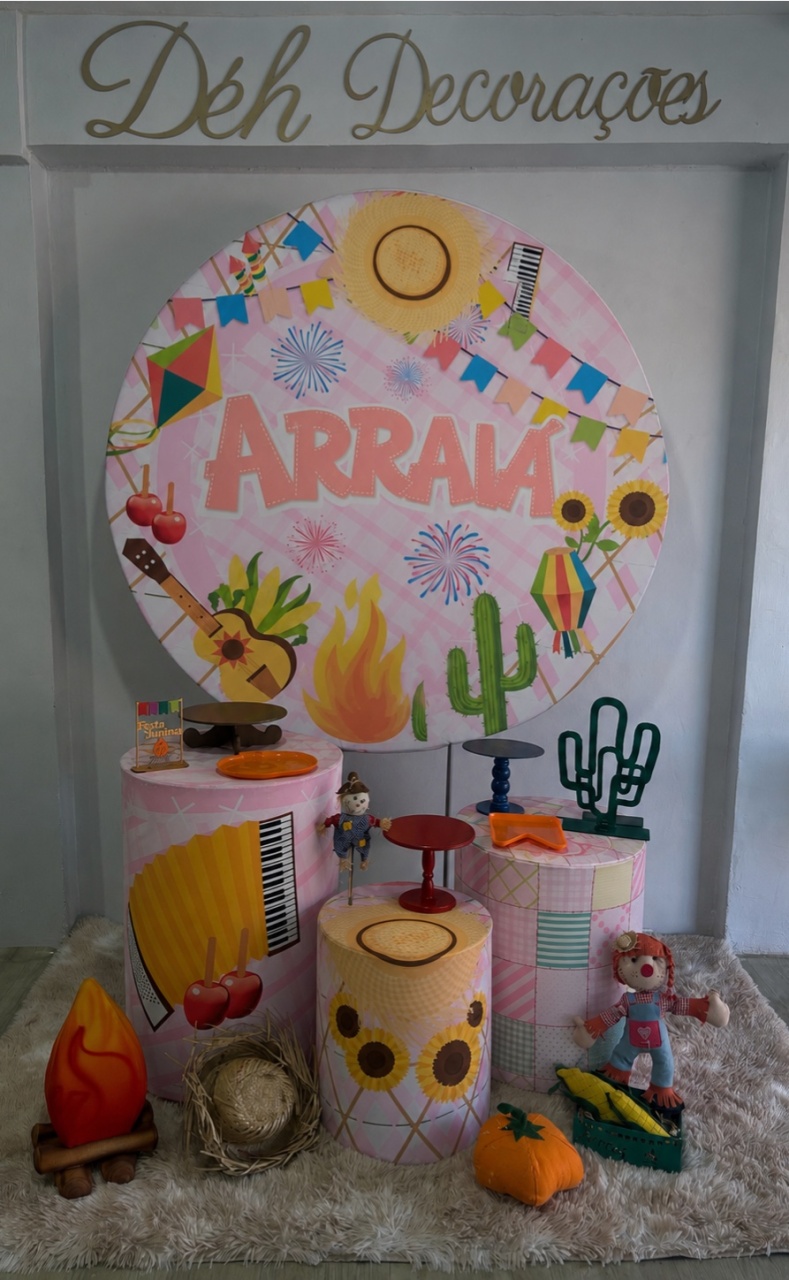 Festa Junina Rosa (Kit 2) - Déh Decorações 
