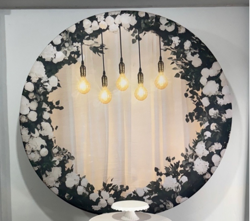 Capa Painel Casamento Luzes - Déh Decorações 