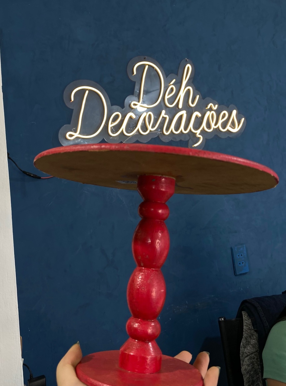 Bandeja Rosa Pink Alta G Mdf - Déh Decorações 