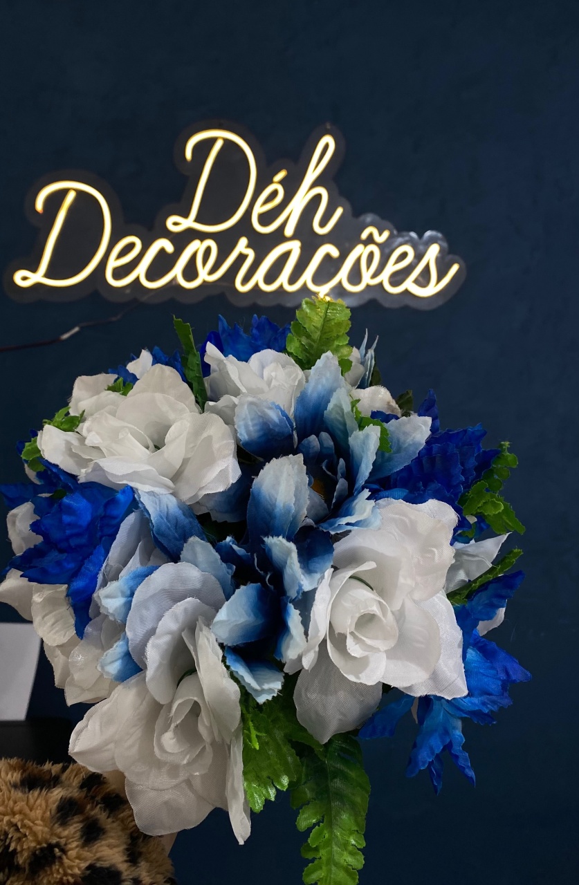 Arranjo de Flor Azul - Déh Decorações 