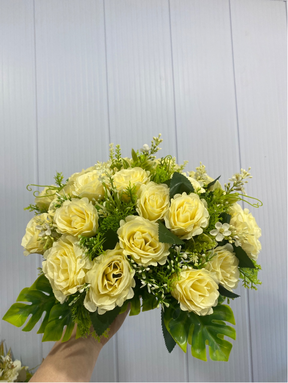 Flor Creme G - Déh Decorações 