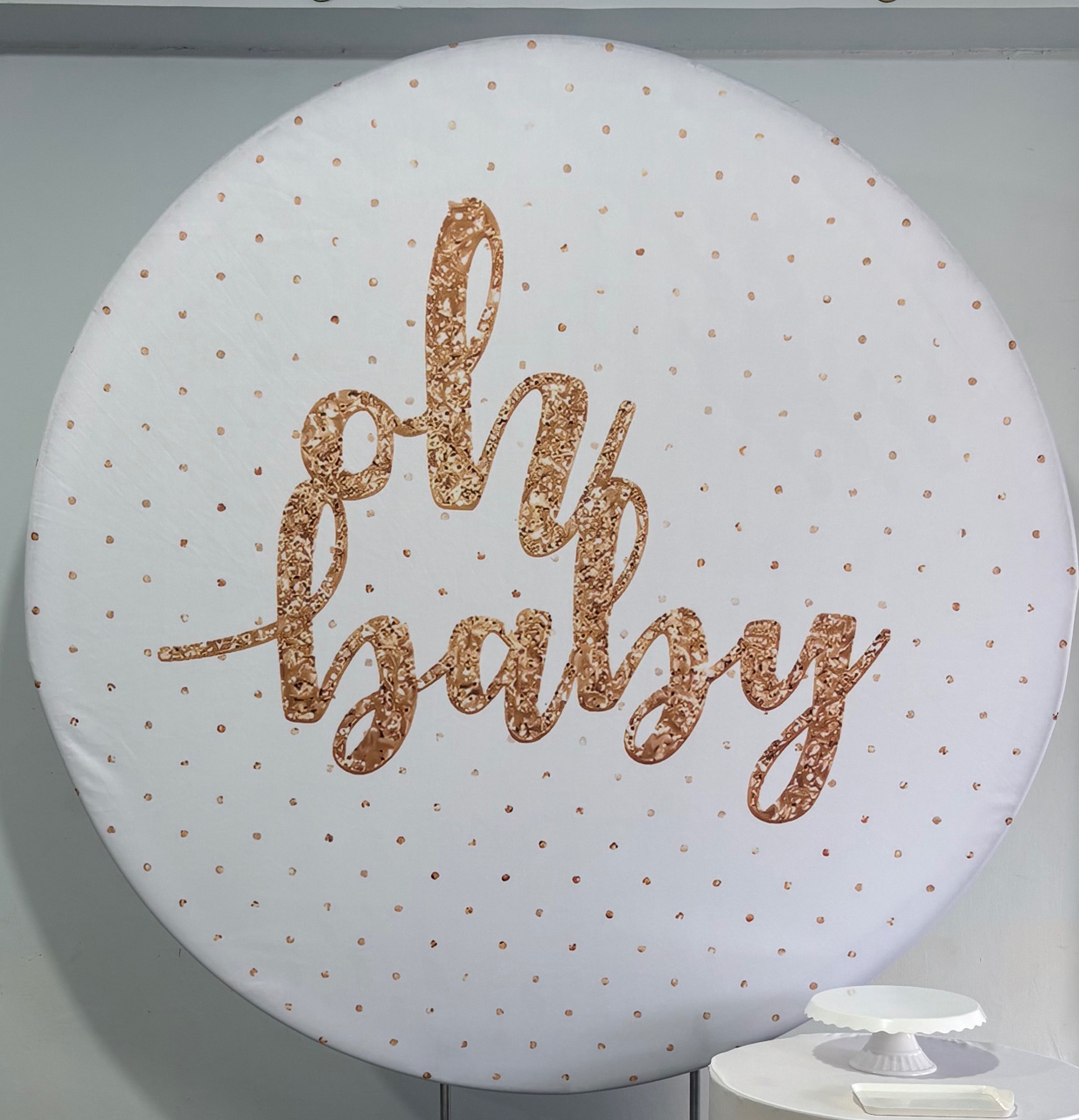Capa Painel Redondo Oh Baby - Déh Decorações 