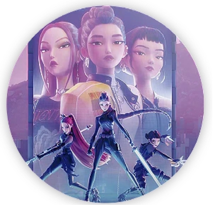 Capa Painel Redondo Guerreiras Kpop - Déh Decorações 