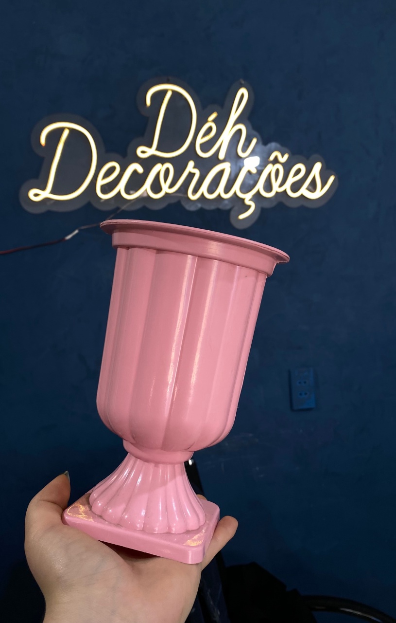 Vaso Rosa Claro - Déh Decorações 