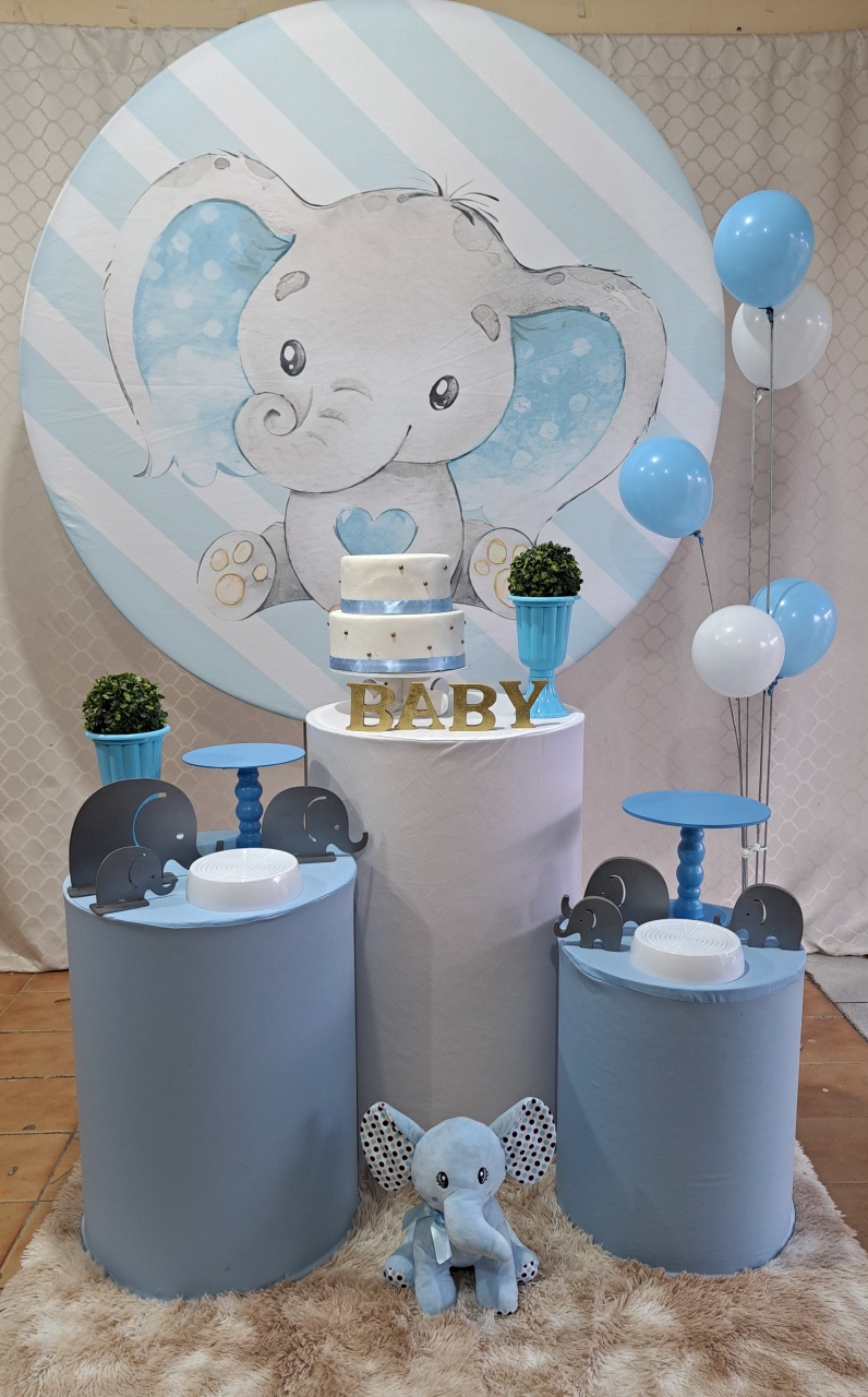 Elefante Azul (Kit 2) - Déh Decorações 