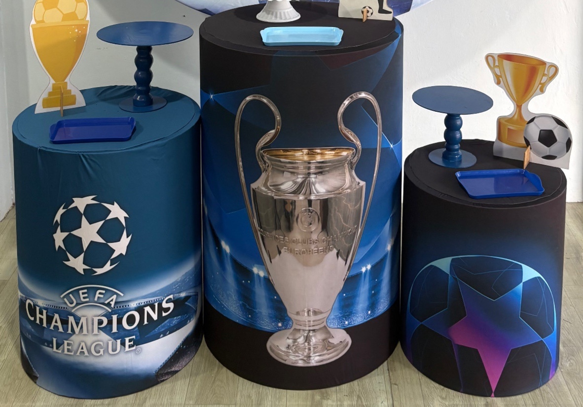 Capa Trio de Cilindro Champios League - Déh Decorações 