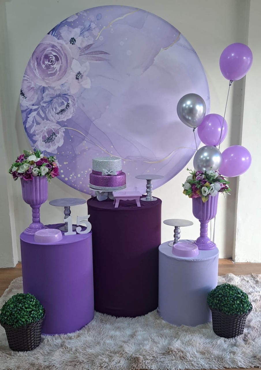 Kit Lilás Flores (Kit 1) - Déh Decorações 