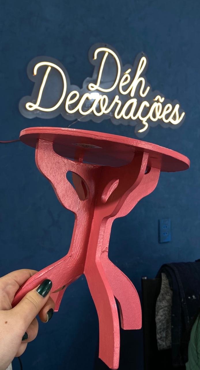 Bandeja Rosa Mdf M - Déh Decorações 