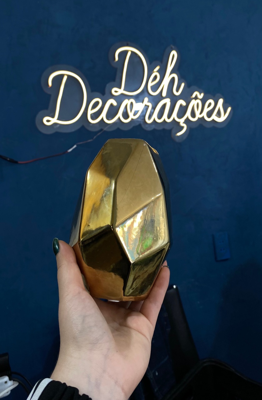 Vaso Dourado P - Déh Decorações 