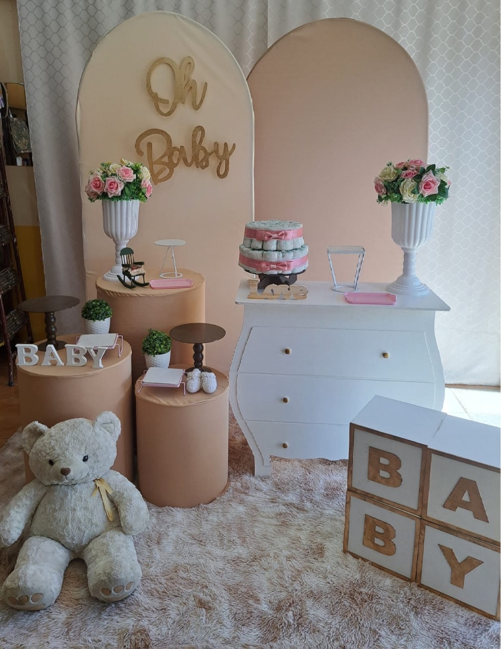 Chá de Bebê Menina (Kit 4) - Déh Decorações 