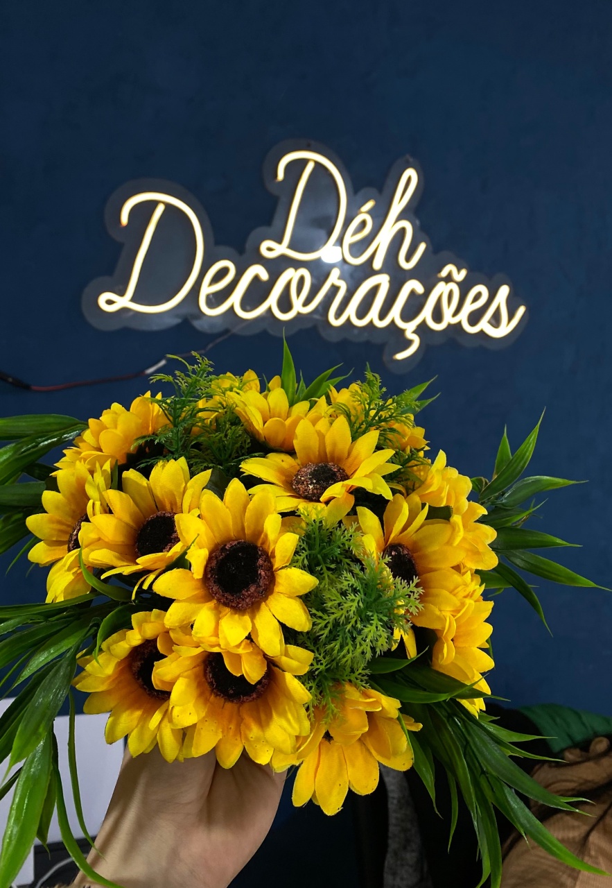 Flor Pequena Girassol  - Déh Decorações 