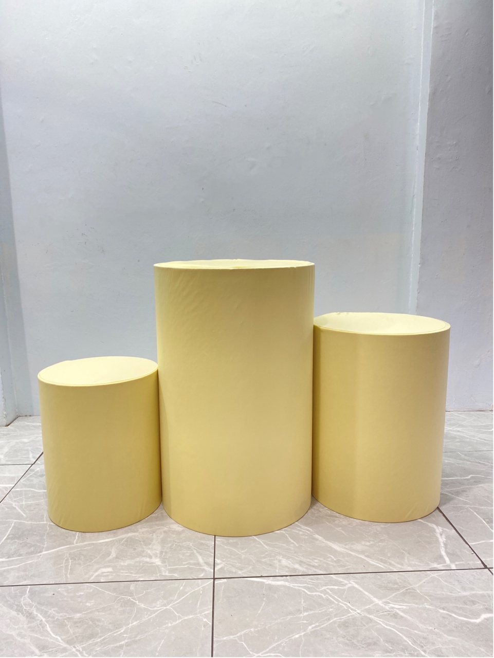 Trio Cilindro Amarelo Candy - Déh Decorações 