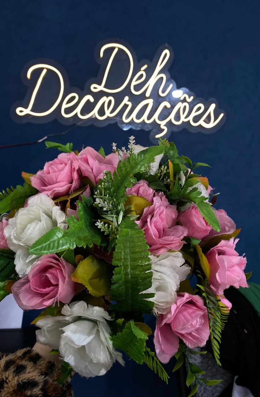 Arranjo de Flor Rosa 2 - Déh Decorações 