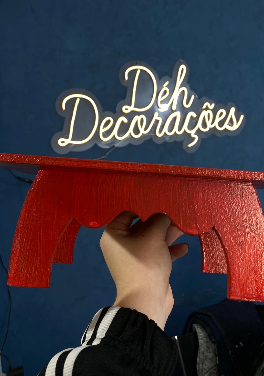 Bandeja Vermelha 5 - Déh Decorações 