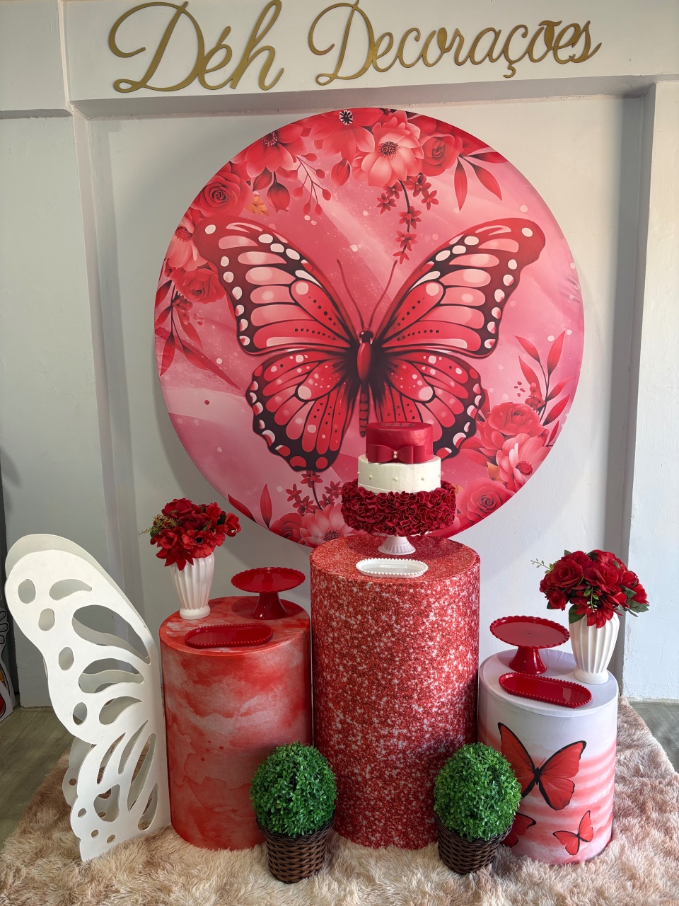 Borboleta Vermelha (Kit 2 - Déh Decorações 