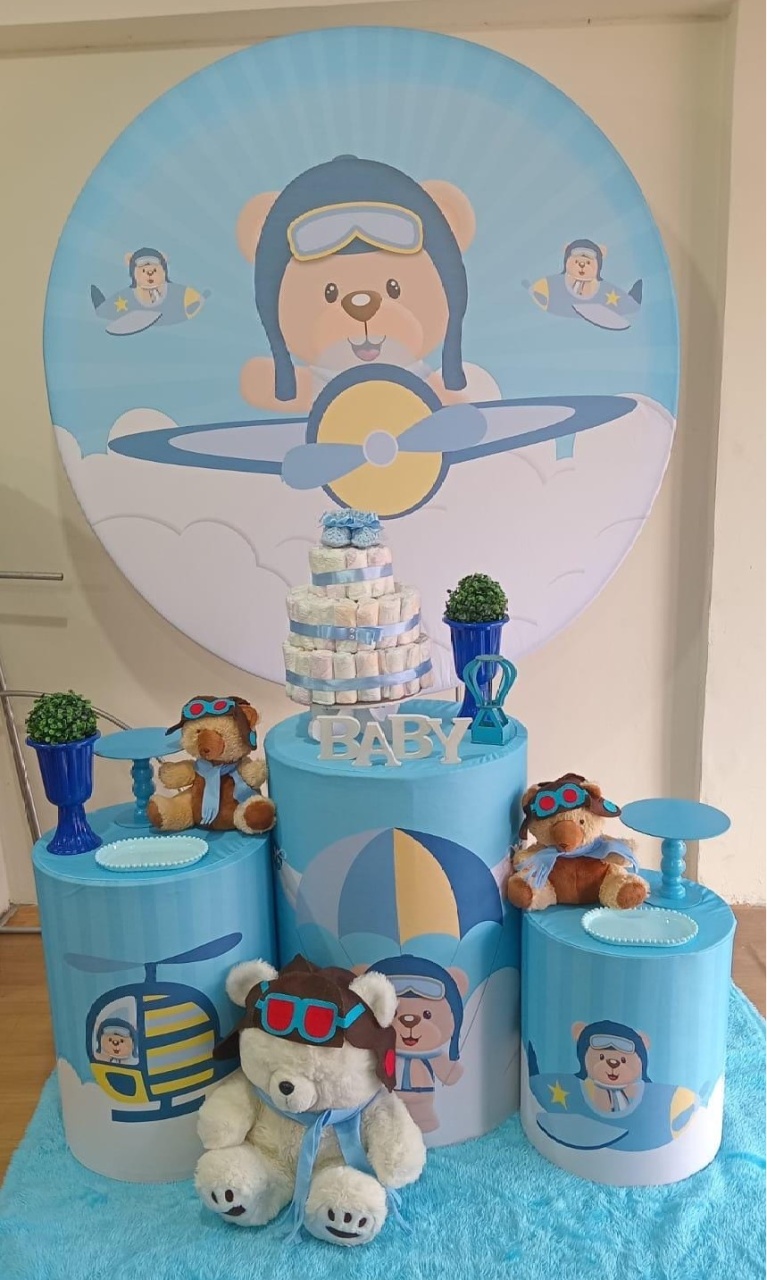 Urso Aviador (Kit 2) - Déh Decorações 