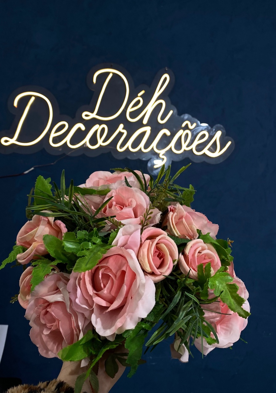 Arranjo de Flor Rosa Bb 2 - Déh Decorações 
