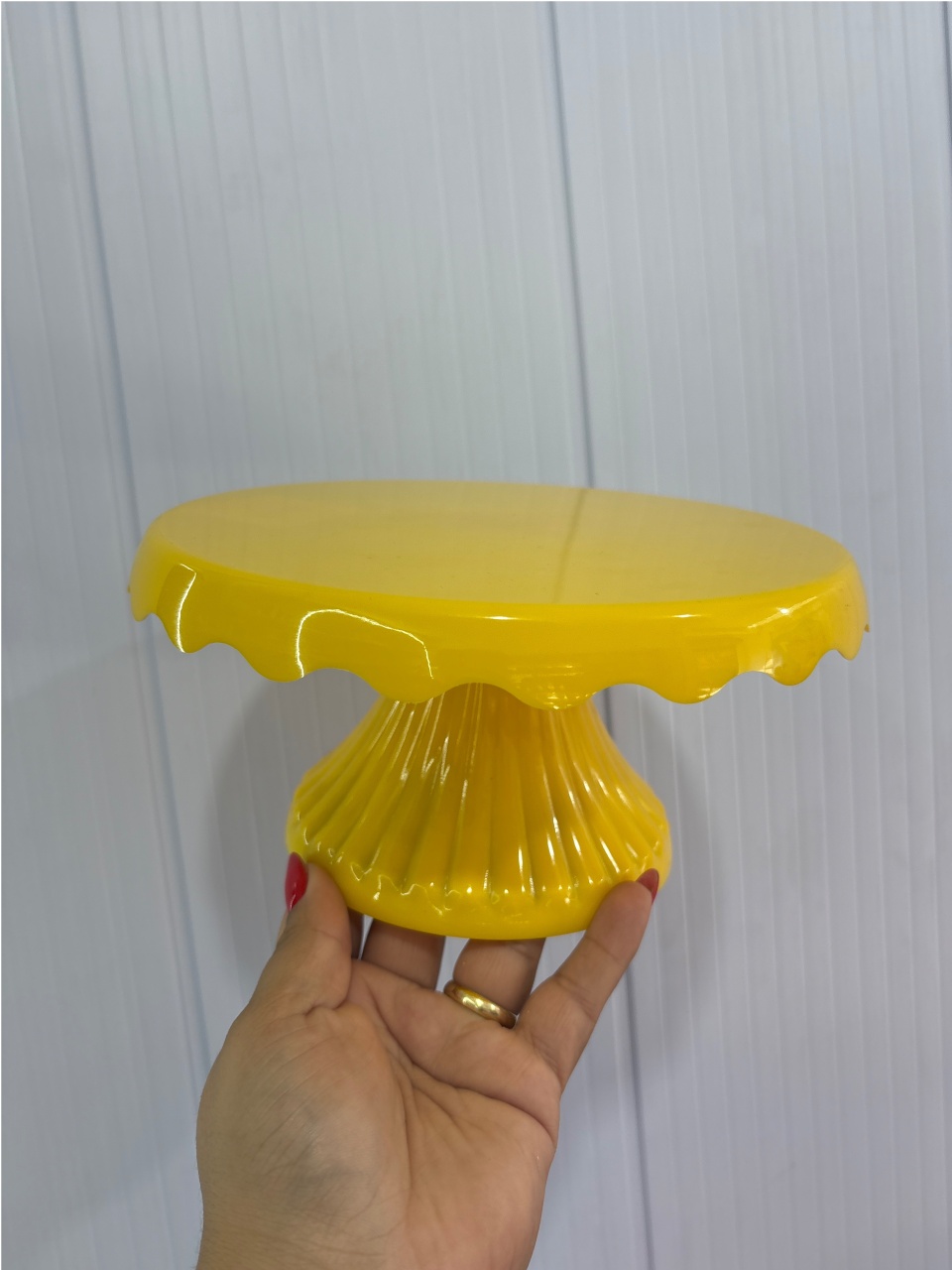 Bandeja Amarela Acrilico - Déh Decorações 