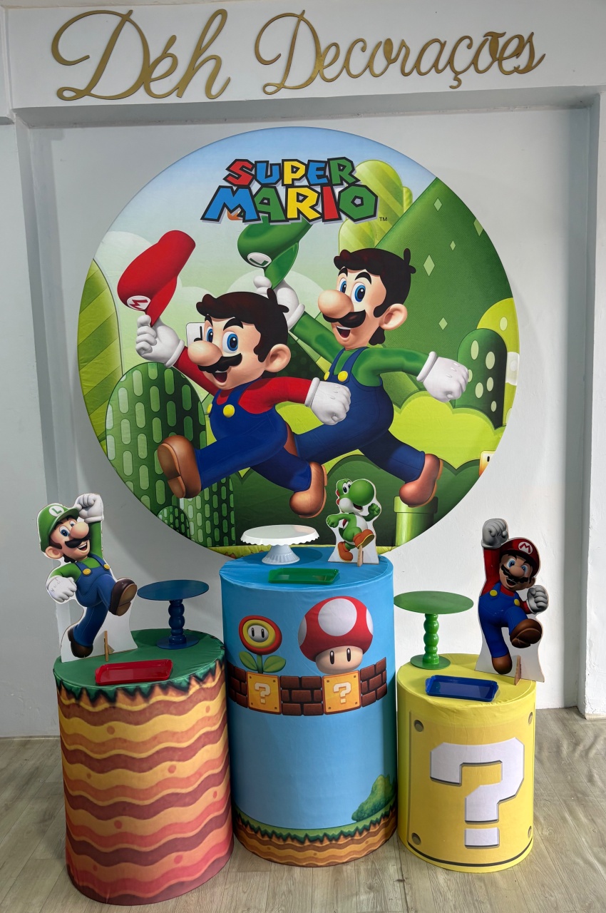Super Mario E Luigi (Kit 1)   - Déh Decorações 