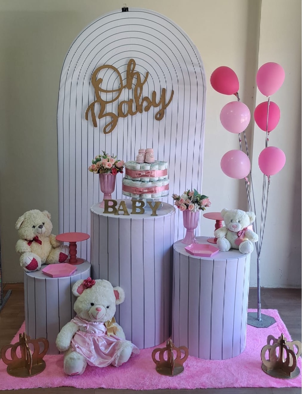Chá de Bebê Menina (Kit 2) - Déh Decorações 