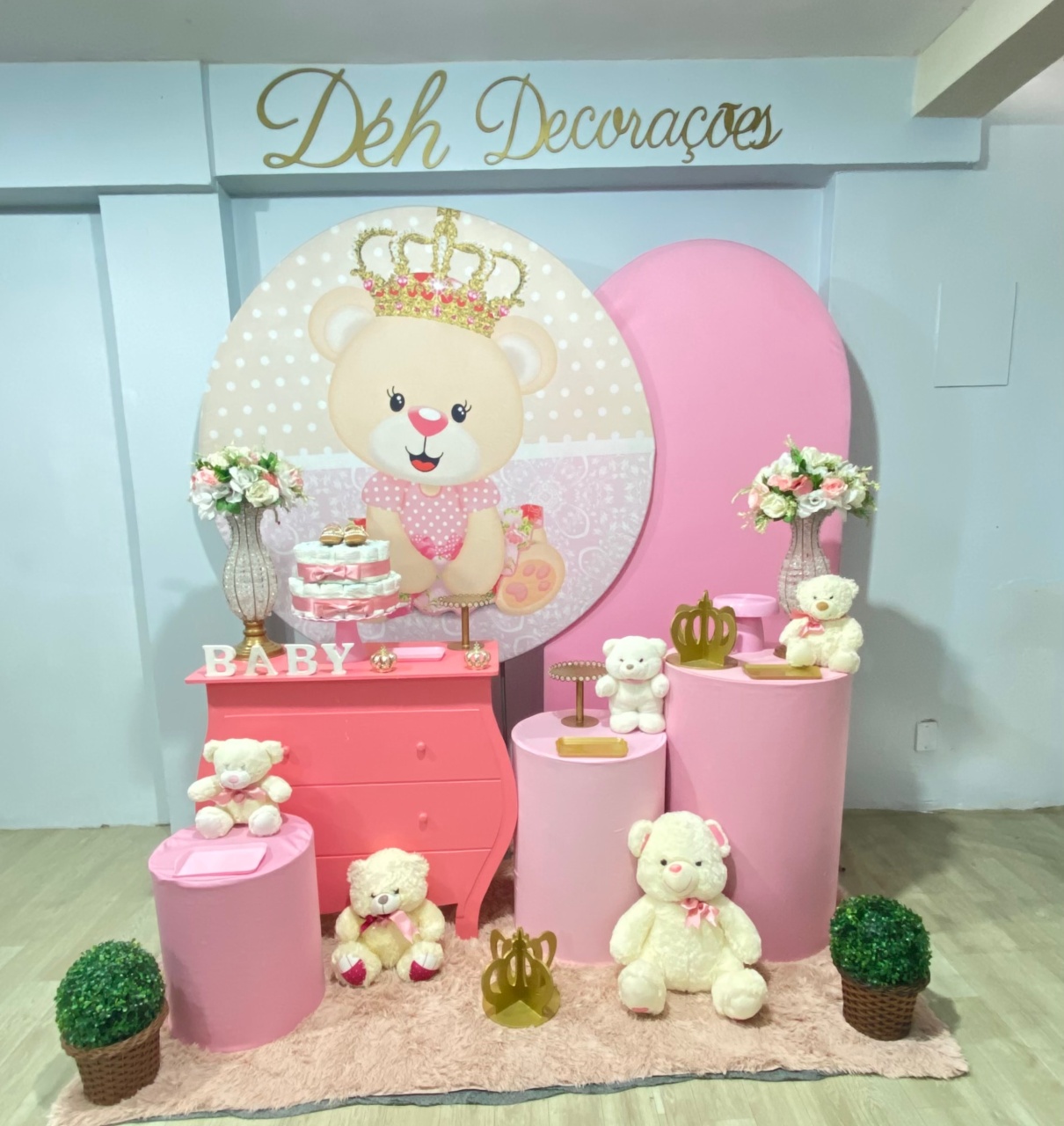 Ursa Princesa (Kit 4) - Déh Decorações 