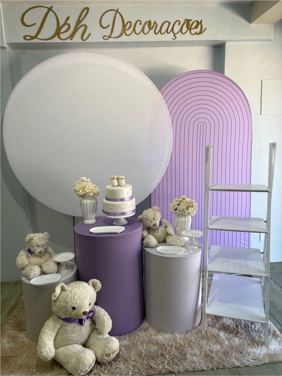Chá de Bebê Lilas 2 (Kit 3) - Déh Decorações 