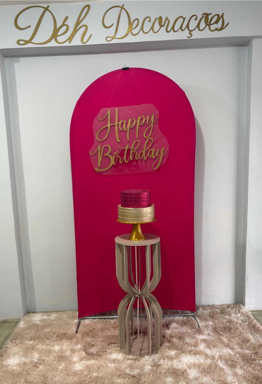 Kit Pink Mesa Bolo - Déh Decorações 
