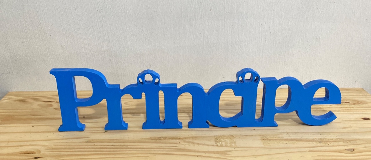 Escrita Príncipe de Mdf - Déh Decorações 