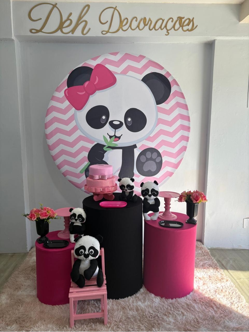 Panda Menina - Déh Decorações 