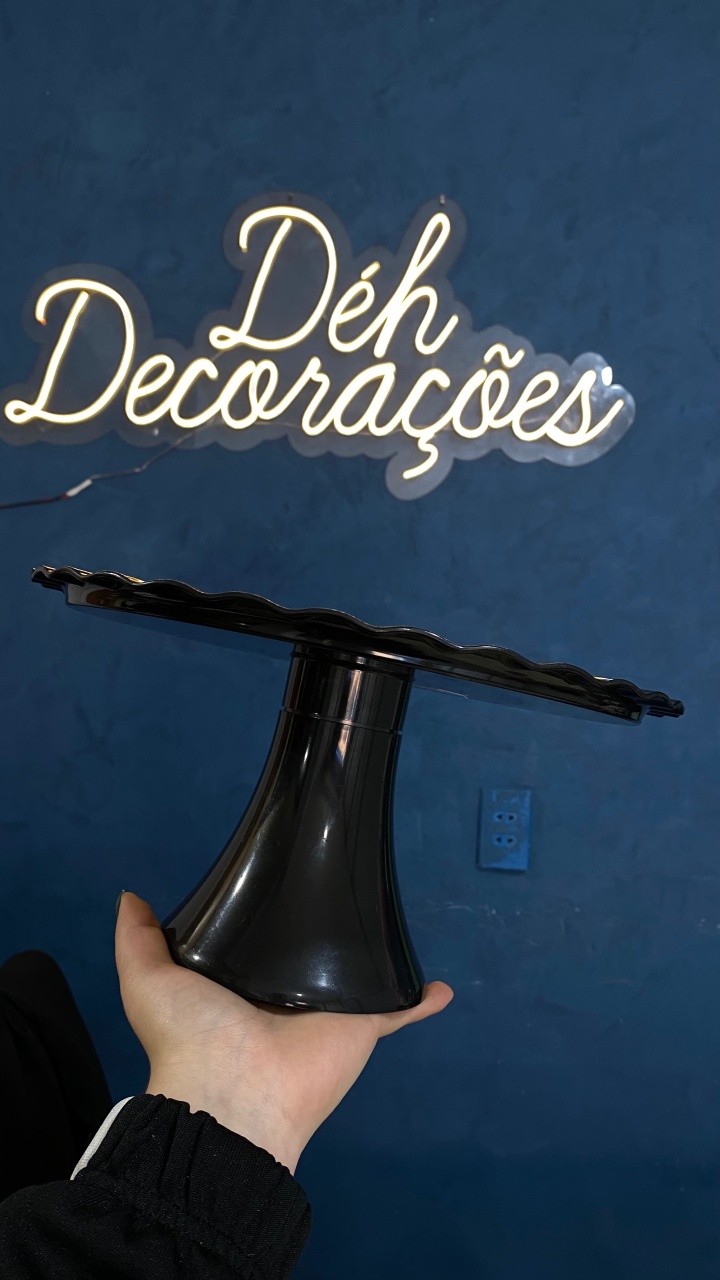 Boleira Preta - Déh Decorações 
