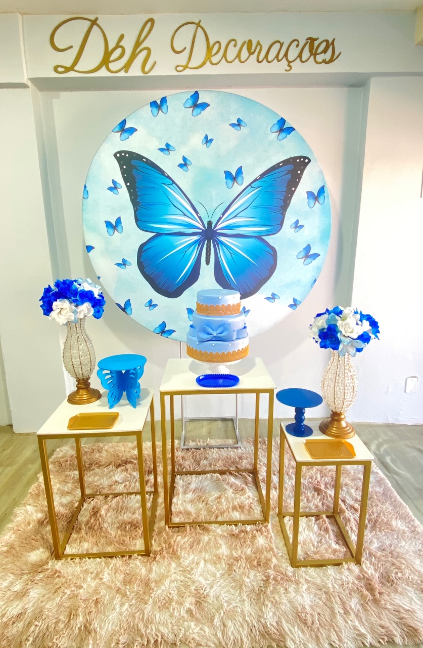 Borboleta Azul 2 (Kit 2) - Déh Decorações 