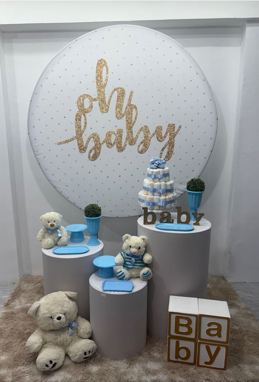 Chá Oh Baby Azul (Kit 2) - Déh Decorações 