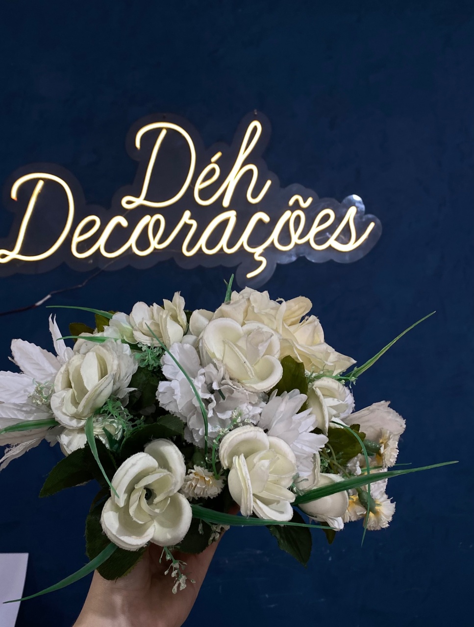 Arranjo de Flor Branca 3 - Déh Decorações 