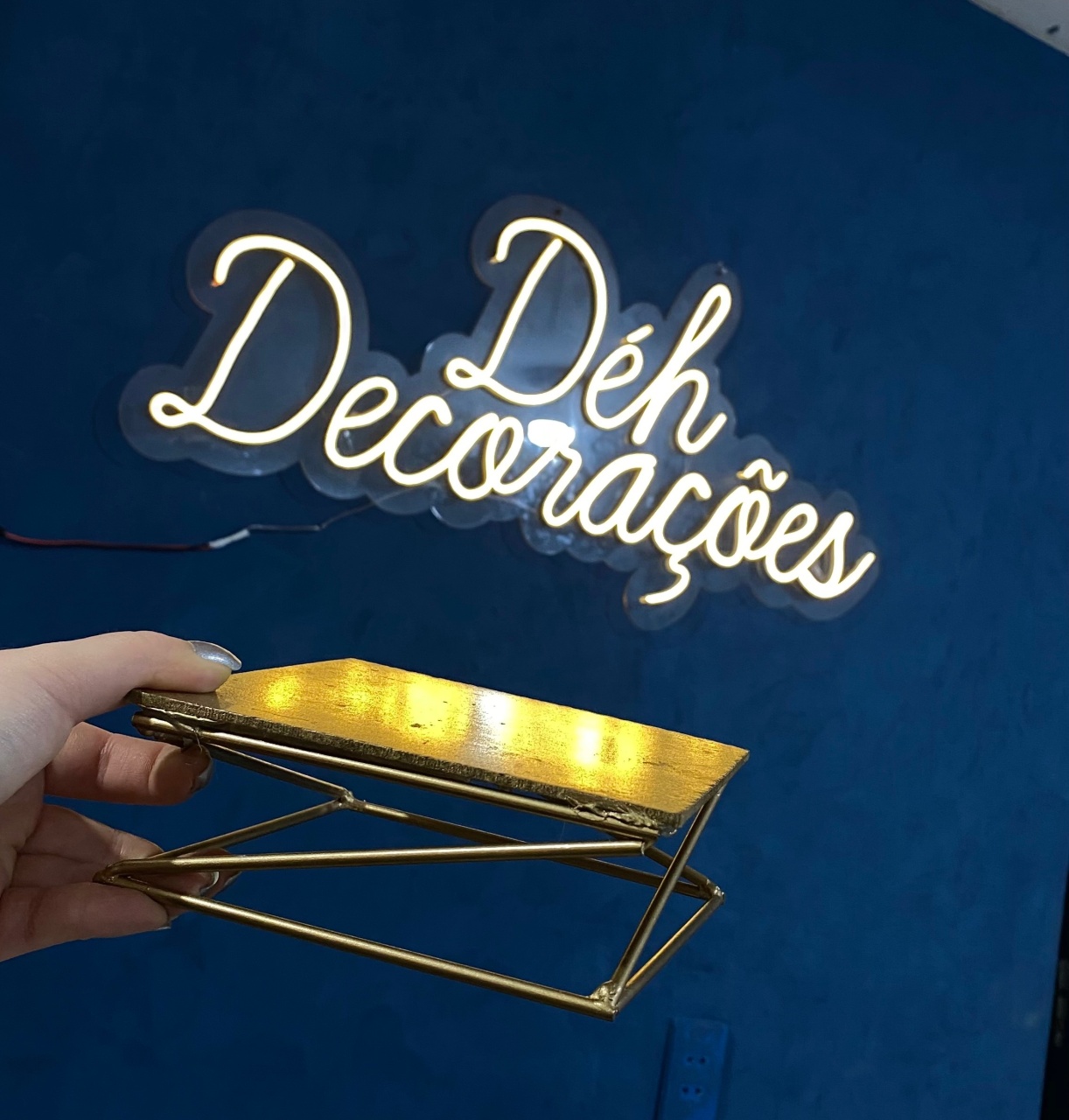 Bandeja Dourada 9 - Déh Decorações 