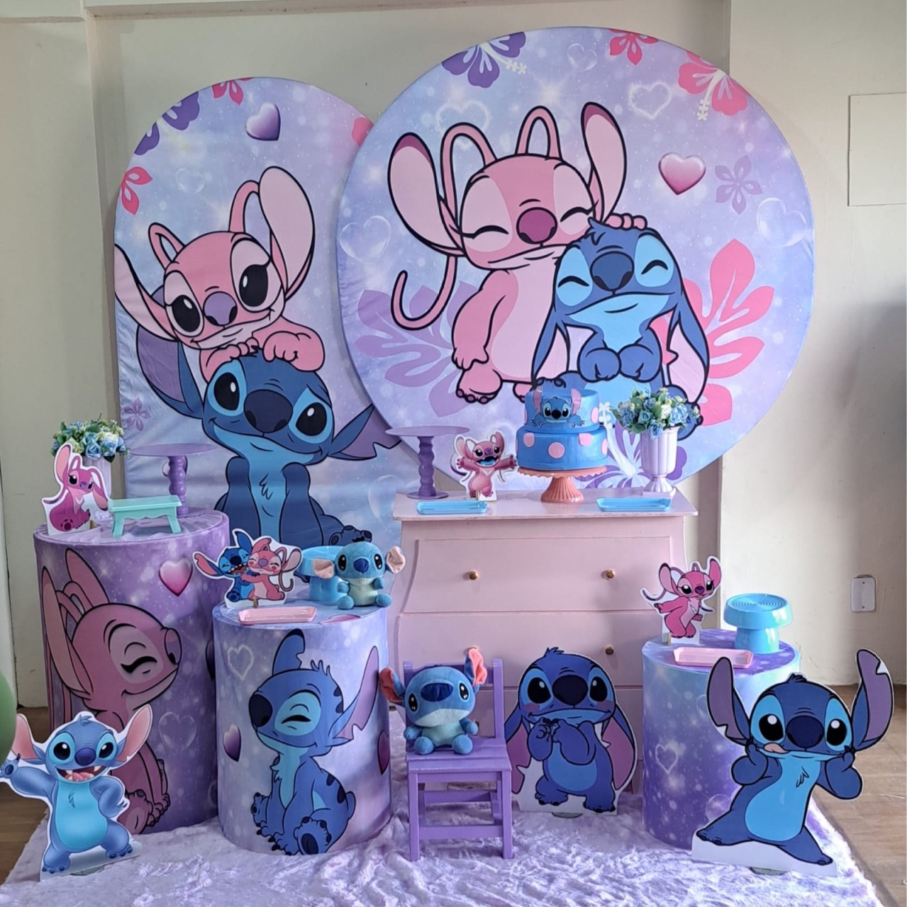 Stitch E Angel (Kit 4). - Déh Decorações 