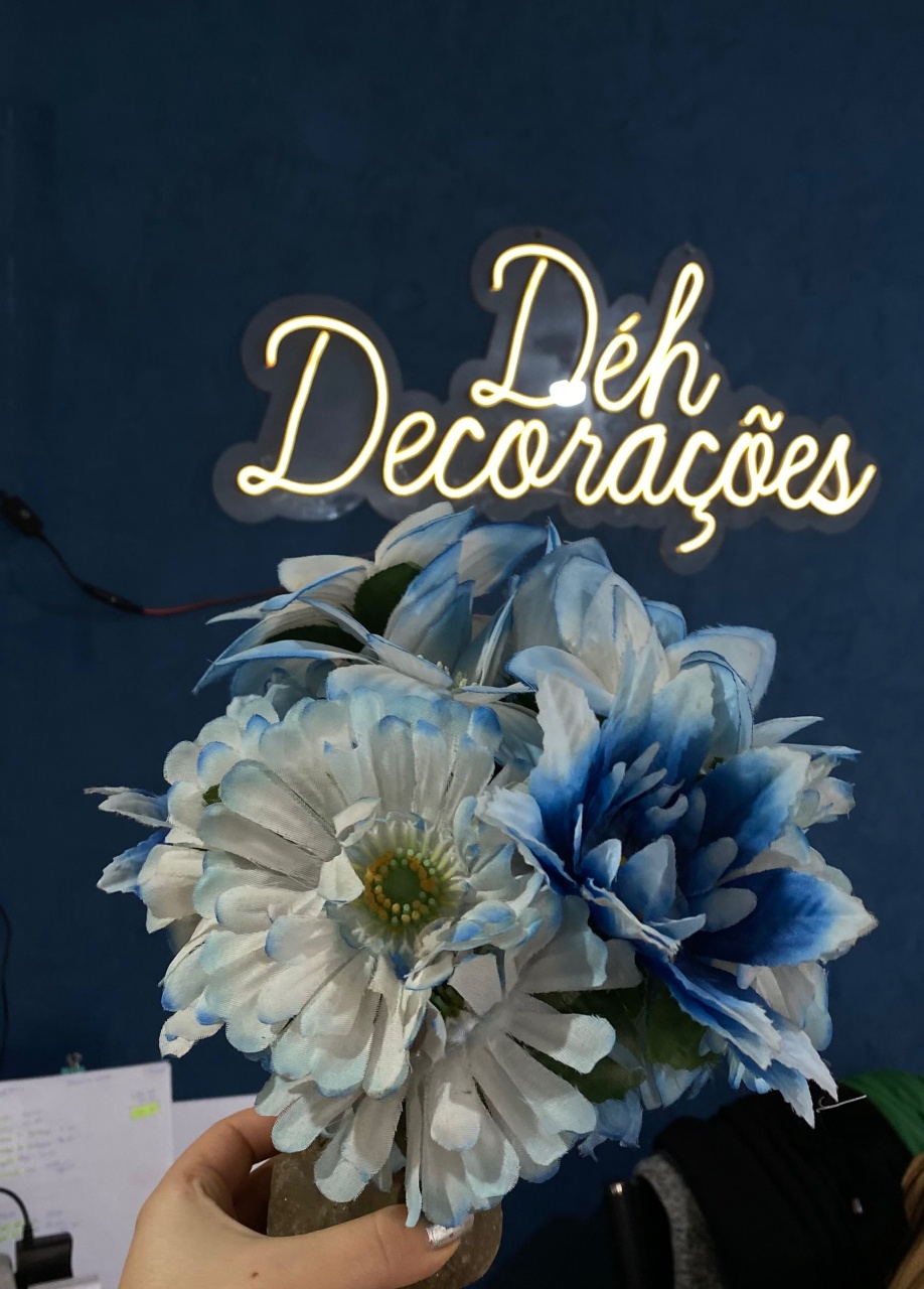 Flor Pequena Azul 2 - Déh Decorações 
