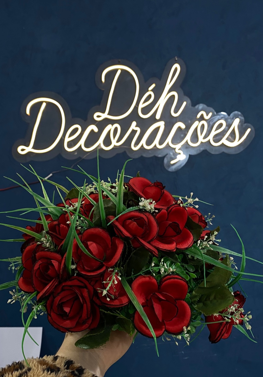 Arranjo de Flor Vermelha  - Déh Decorações 